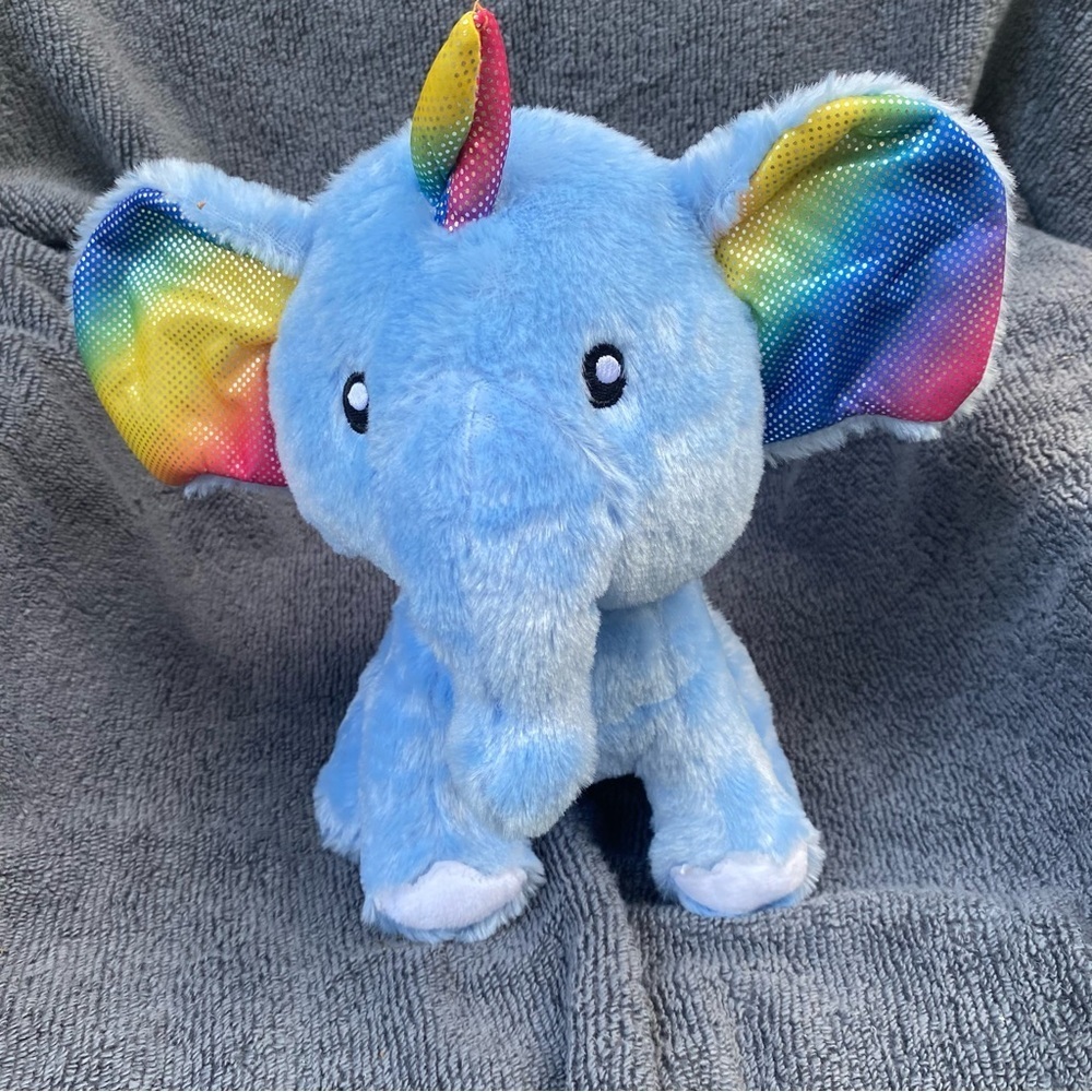 Elephant Unicorn Plush unicornimals KellyToy Blue 10”